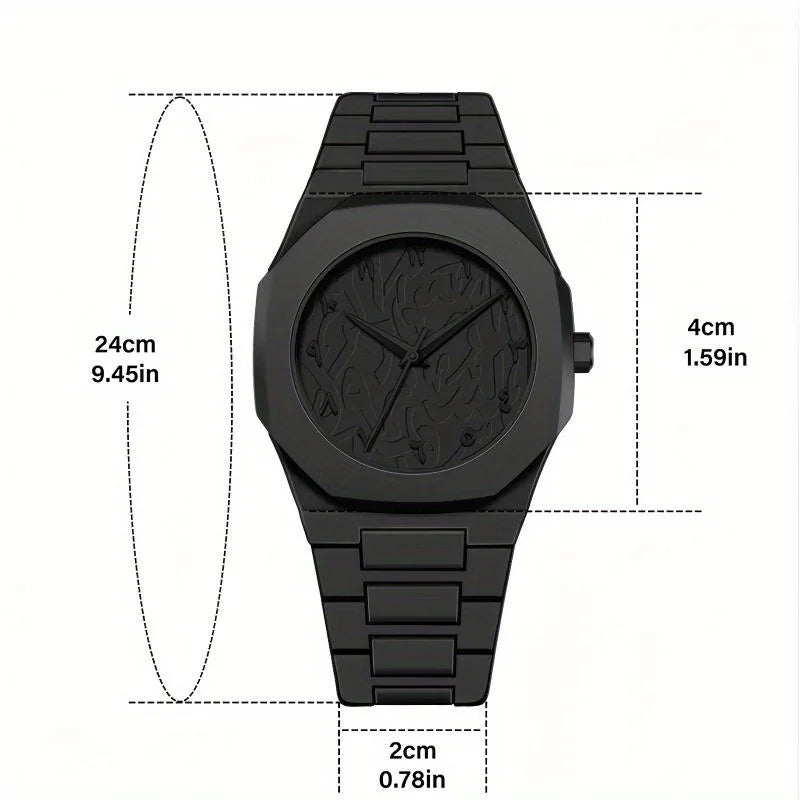 Nano Black Premium Çelik Kordon Erkek Kol Saati – Minimalist ve Şık Tasarım