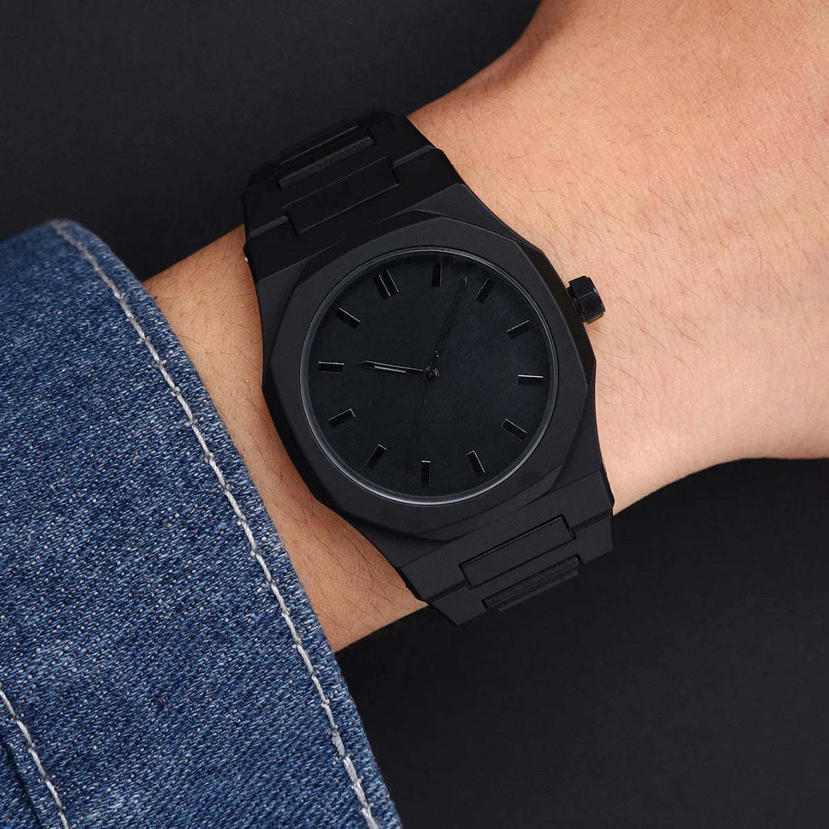 Nano Black Premium Çelik Kordon Erkek Kol Saati – Minimalist ve Şık Tasarım